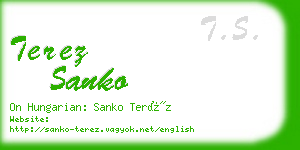 terez sanko business card